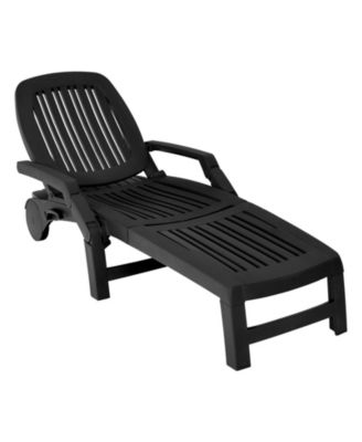 Adjustable Patio Sun Lounger with Weather Resistant Wheels