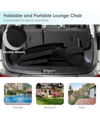 Adjustable Patio Sun Lounger with Weather Resistant Wheels