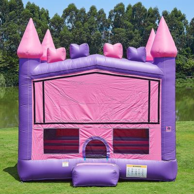 Commercial Grade Inflatable Princess Bricks Bounce House with Air Blower, Indoor Outdoor Play, Kids Party