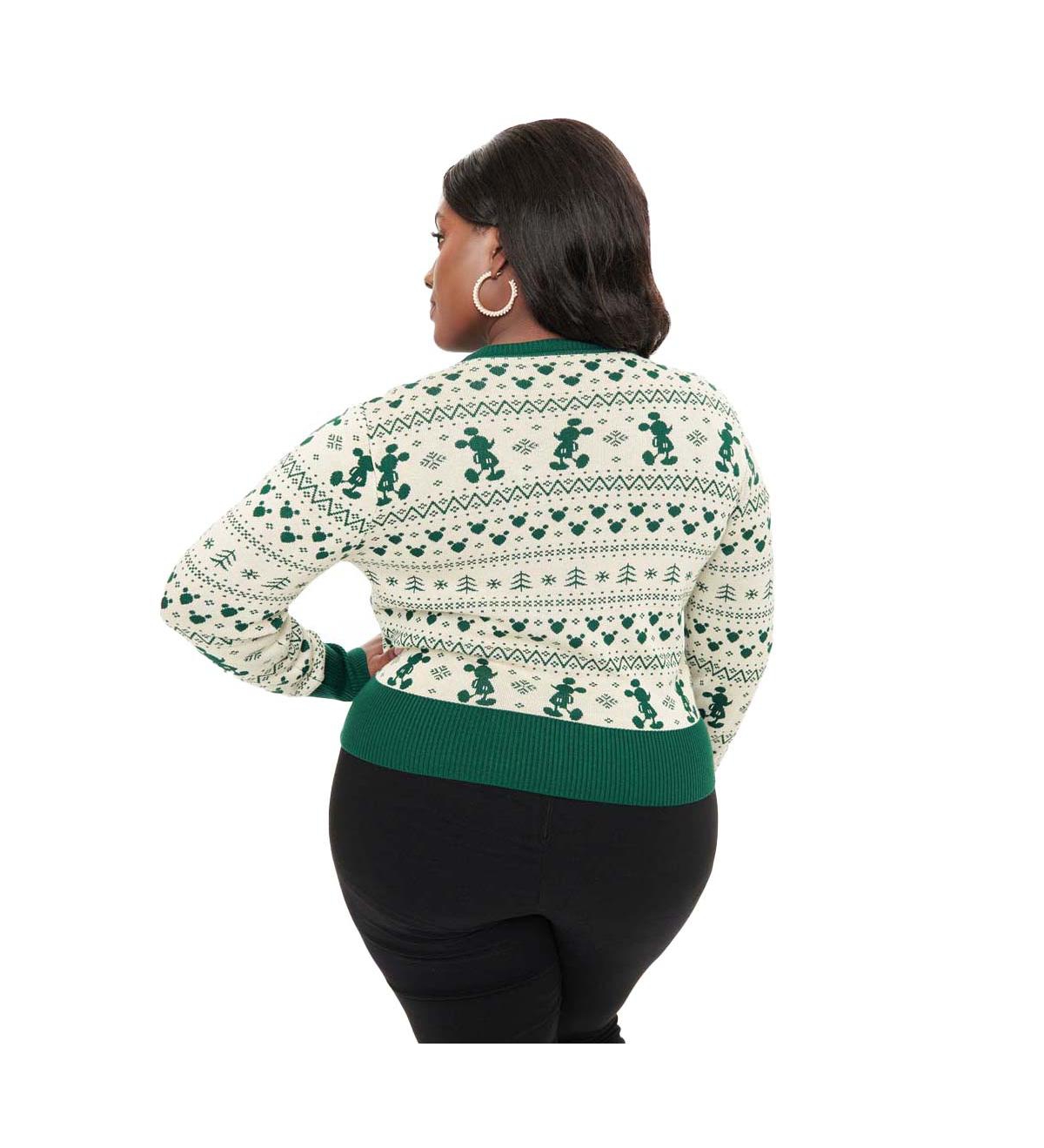 Unique Vintage Plus Size Cropped Knit Cardigan -green