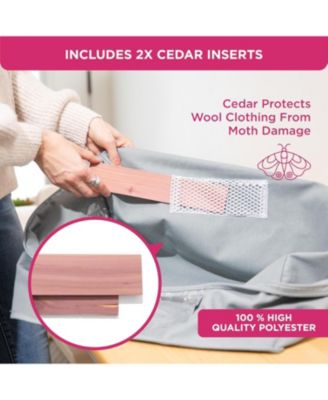 Clothes Storage Bag Organizer Set of 2 with Cedar Insert