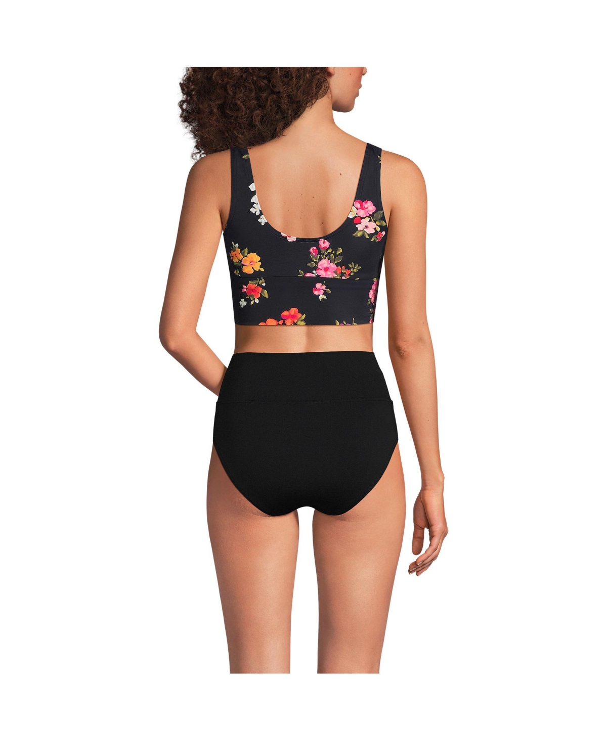 Lands' End Women's Tugless Scoop Neck Midkini Swimsuit Top