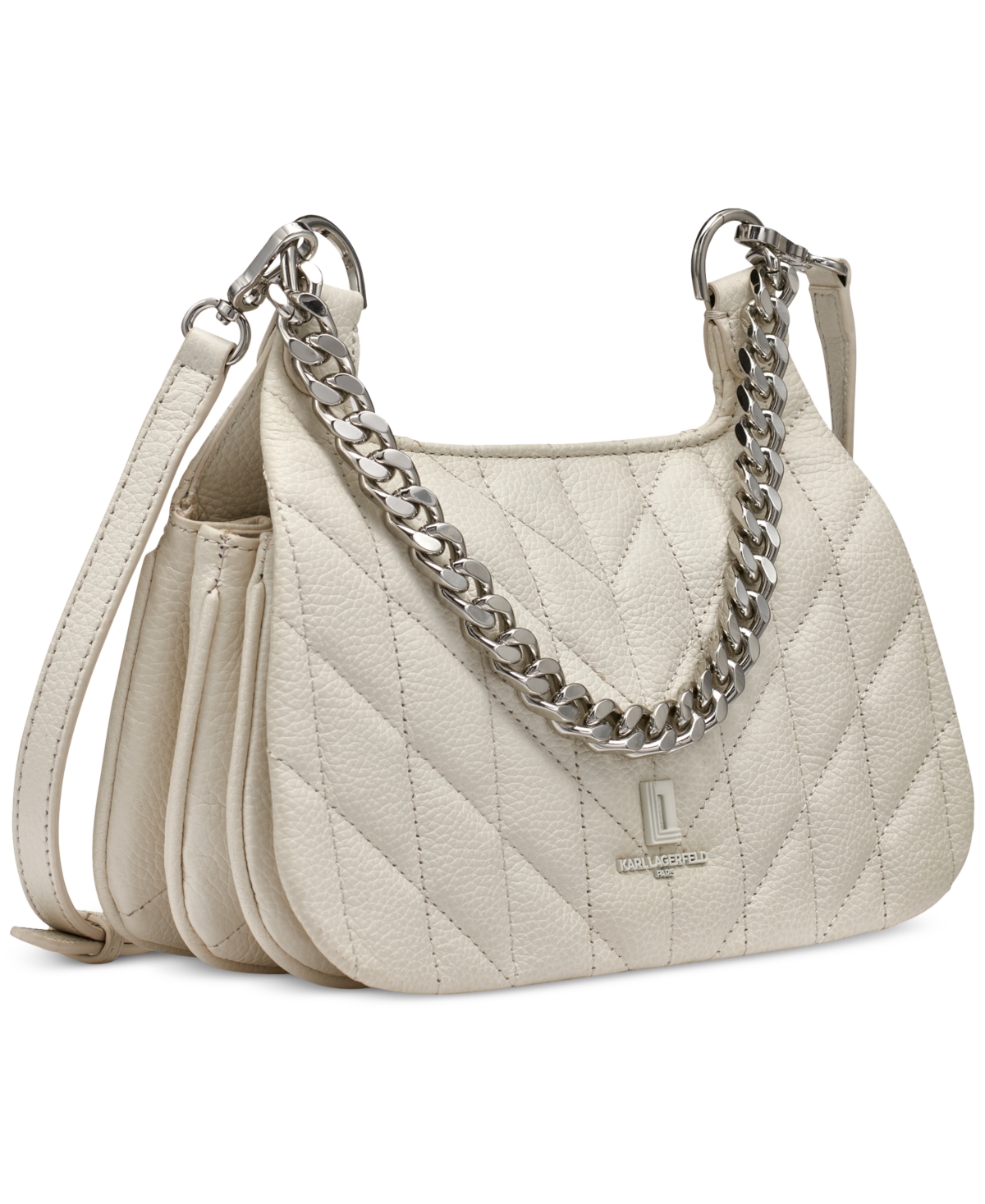 Karl Lagerfeld Lafayette Crossbody In White,white
