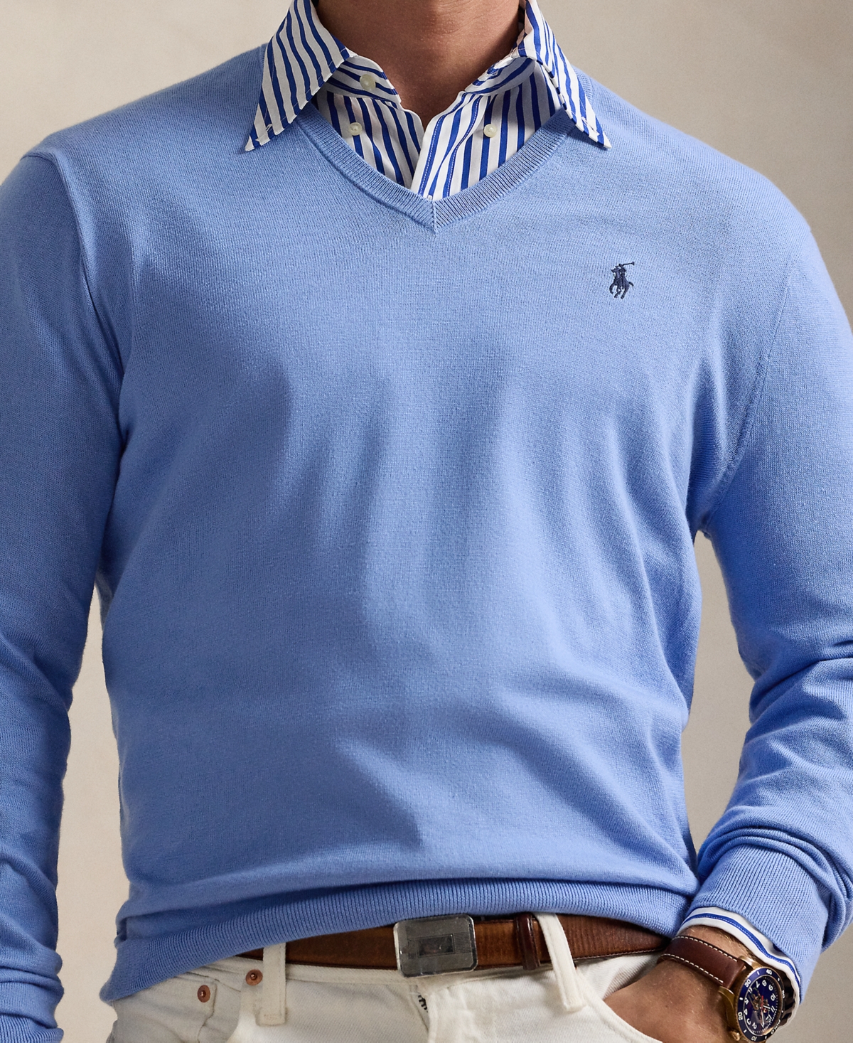 Polo Ralph Lauren Men's Cotton V-Neck Sweater