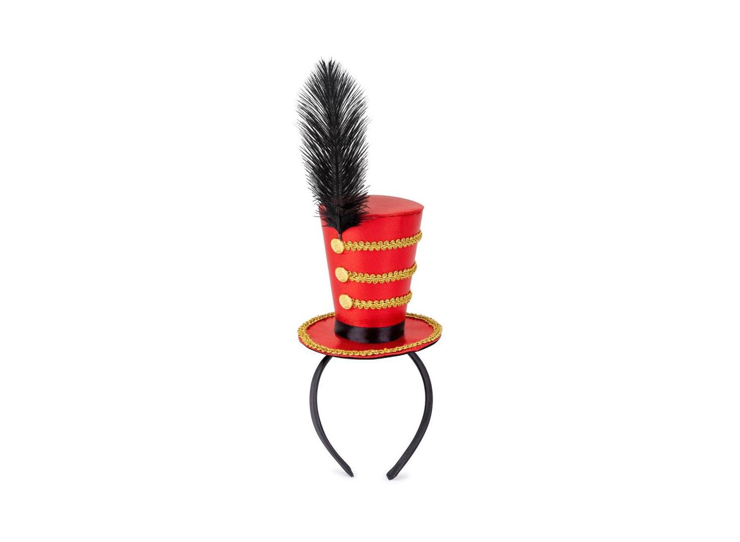 Red Ringmaster Headband with Feather - Kids