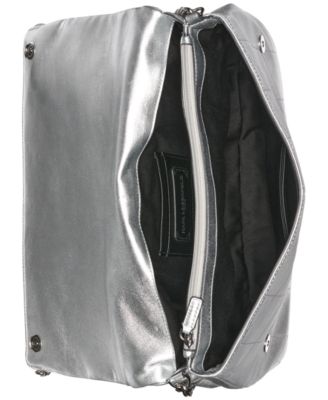 Большая кожаная сумка через плечо KARL LAGERFELD PARIS Lavande