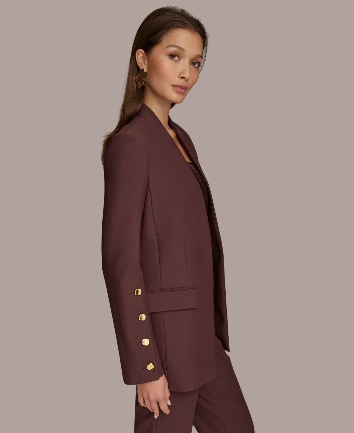 Donna Karan New York Women's Button-Sleeve Blazer