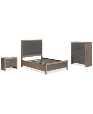 Portmore 3pc California King Set (Panel Bed, Chest & 2-Drawer Nightstand with soft close drawers), Created for Macy's