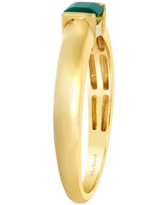 Emerald (1/3 ct. t.w.) Ring in 14k Honey Gold