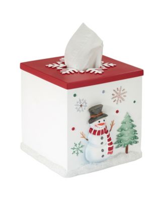 Winter Snowman Resin Tissue Box Cover