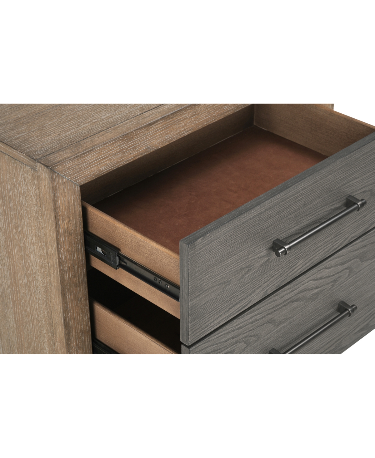 Macy's Portmore 2-drawer Nightstand (soft Close Drawers), Created For  In Brown