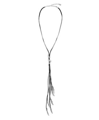 UNOde50 Brown Leather Cords Necklace - Silver