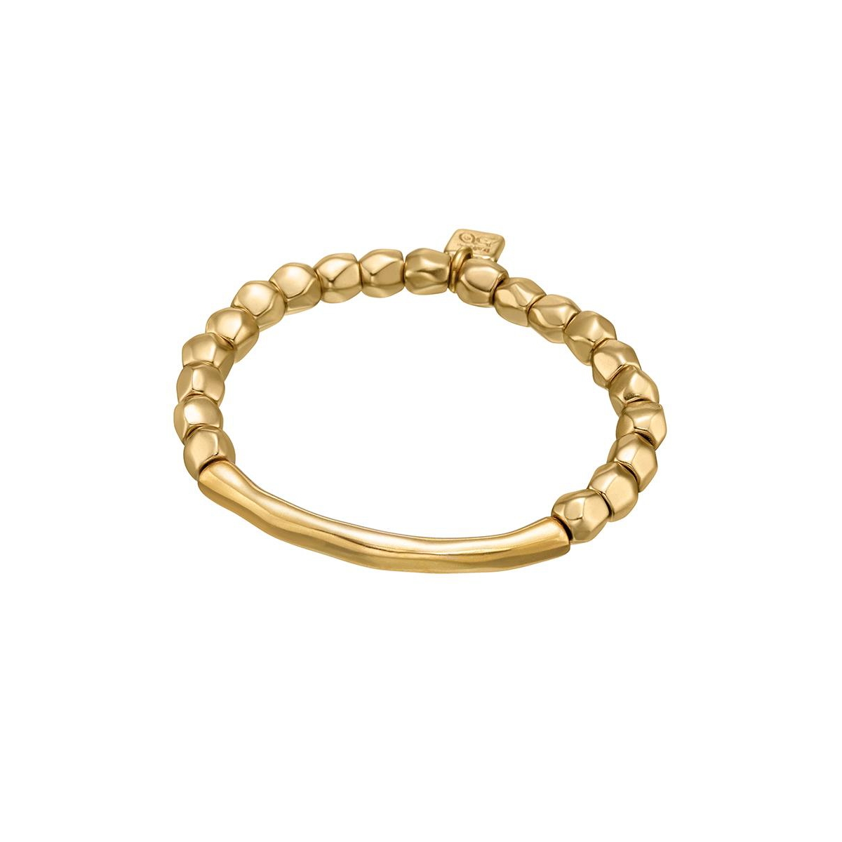 Unode50 Journey Beaded Stretch Bracelet In Gold