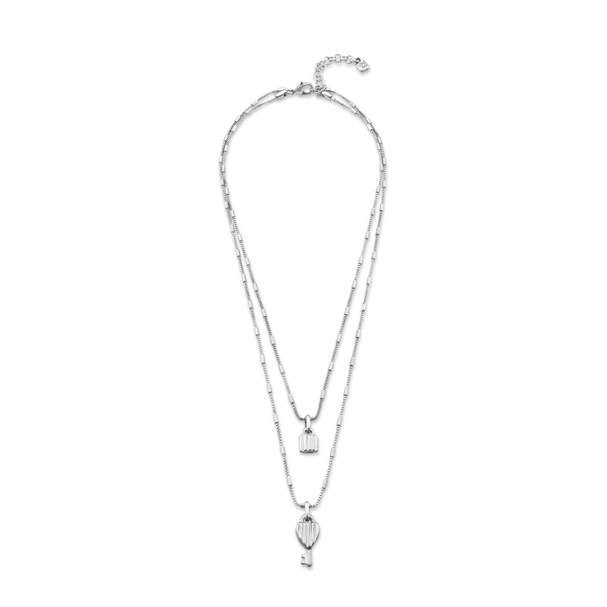UNOde50 Metal Alloy Lock and Key Charms Necklace - Gold