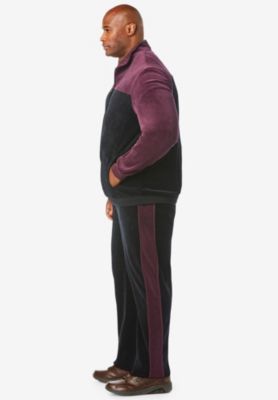 Big & Tall Colorblock Velour Tracksuit