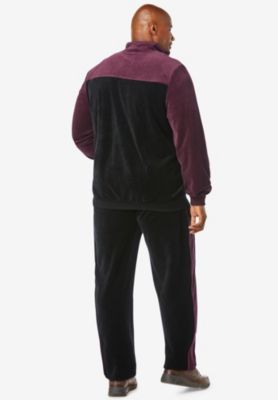 Big & Tall Colorblock Velour Tracksuit