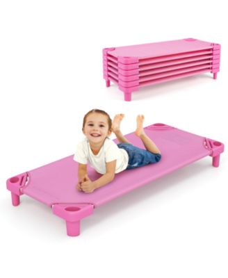 Pack of 6 Kids Stackable Naptime Cot 52" L x 23" W Daycare Rest Mat