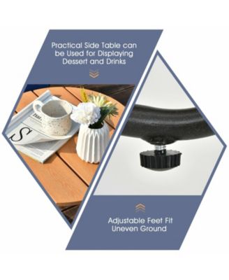 3 Pieces Patio Bistro Furniture Set with Armrest and Soft Cushions