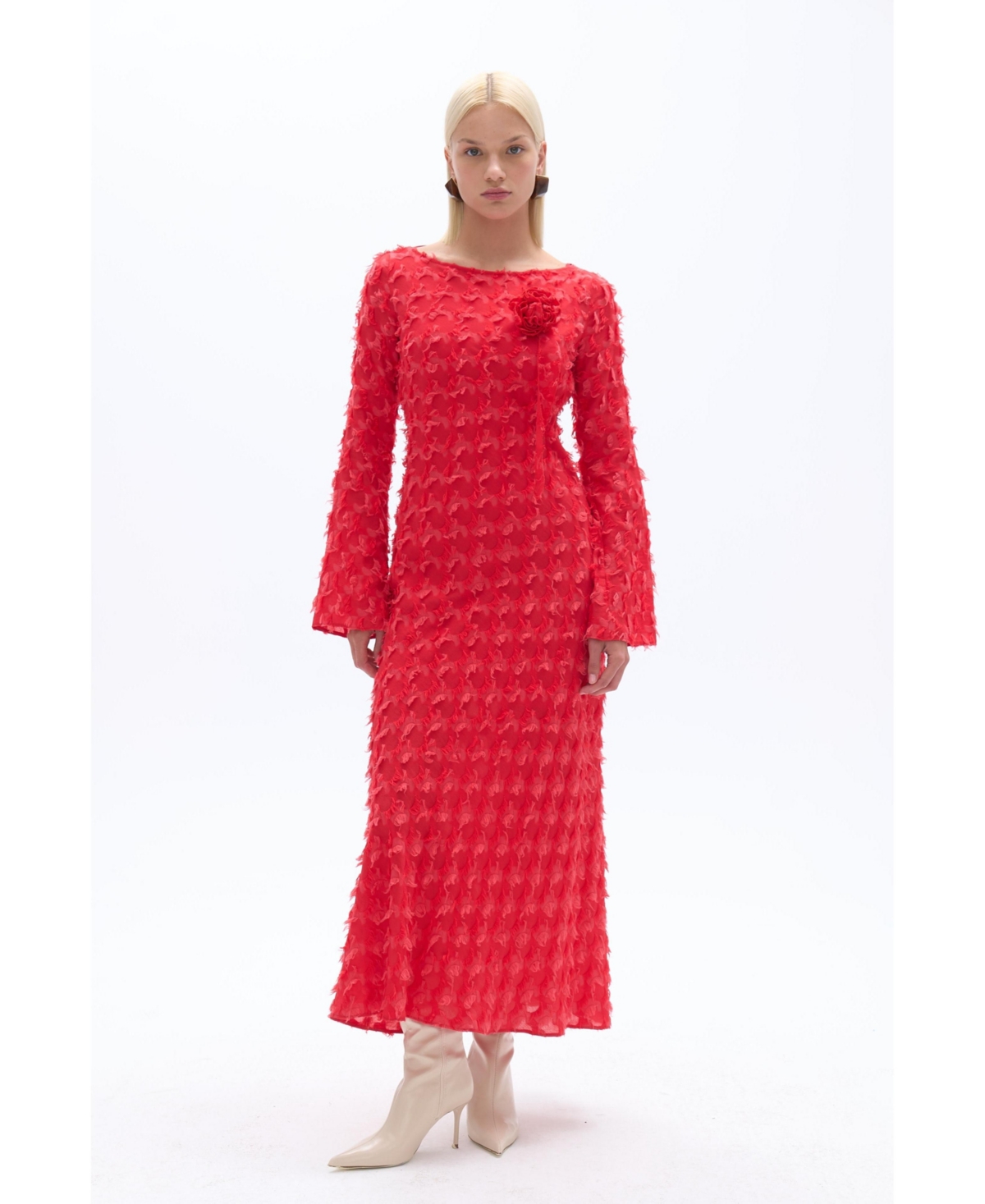 Nocturne Women's Backless Long Sleeve Maxi Dress