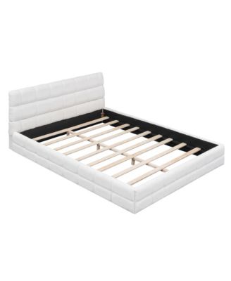 Streamdale Queen Size Upholstered Platform Bed, White
