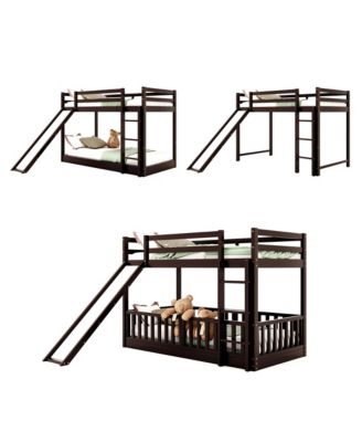Streamdale Twin Over Twin Bunk Bed With Slide And Ladder