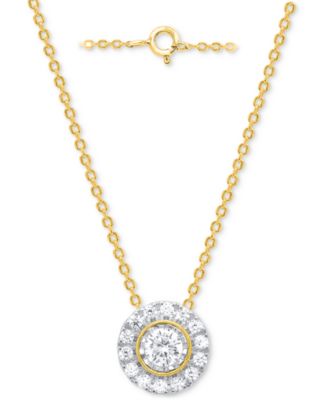 2-Pc. Set Lab-Grown Diamond Pendant Necklace & Matching Stud Earrings  (1/2  ct. t.w.) in Sterling Silver or 14K Gold-Plated Sterling Silver