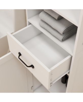 Floor Standing Cabinet With 1 Door And 1 Drawer - White