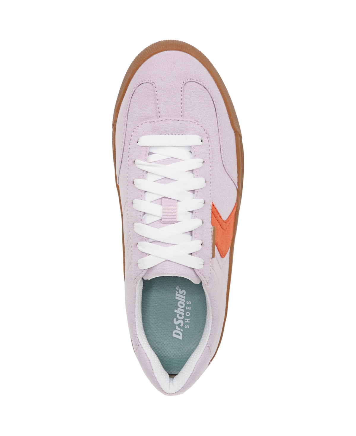 Shop Dr. Scholl's Women's Time Off Win Lace Up Platform Sneakers In Lavender Microfiber