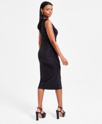 Women's Ruched Sleeveless Midi Dress
