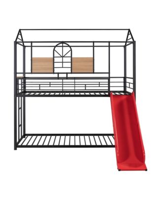 Streamdale Metal Bunk Bed with Slide and House