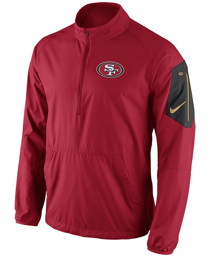 Nike Men's San Francisco 49ers Half-Zip Dri-FIT Jacket - Macy's