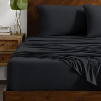 4 Way Microfiber Stretch Knit 4 Pc Sheet Set, Queen