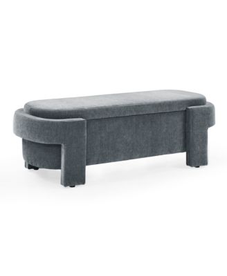 Chenille Storage Bench for Living, Entryway, Bedroom