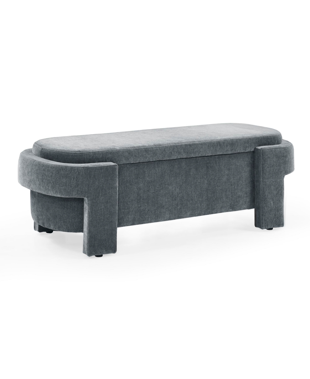 Streamdale Furniture Chenille Upholstered Bench With Large Storage Space For The Living Room, Entryway And Bedroom