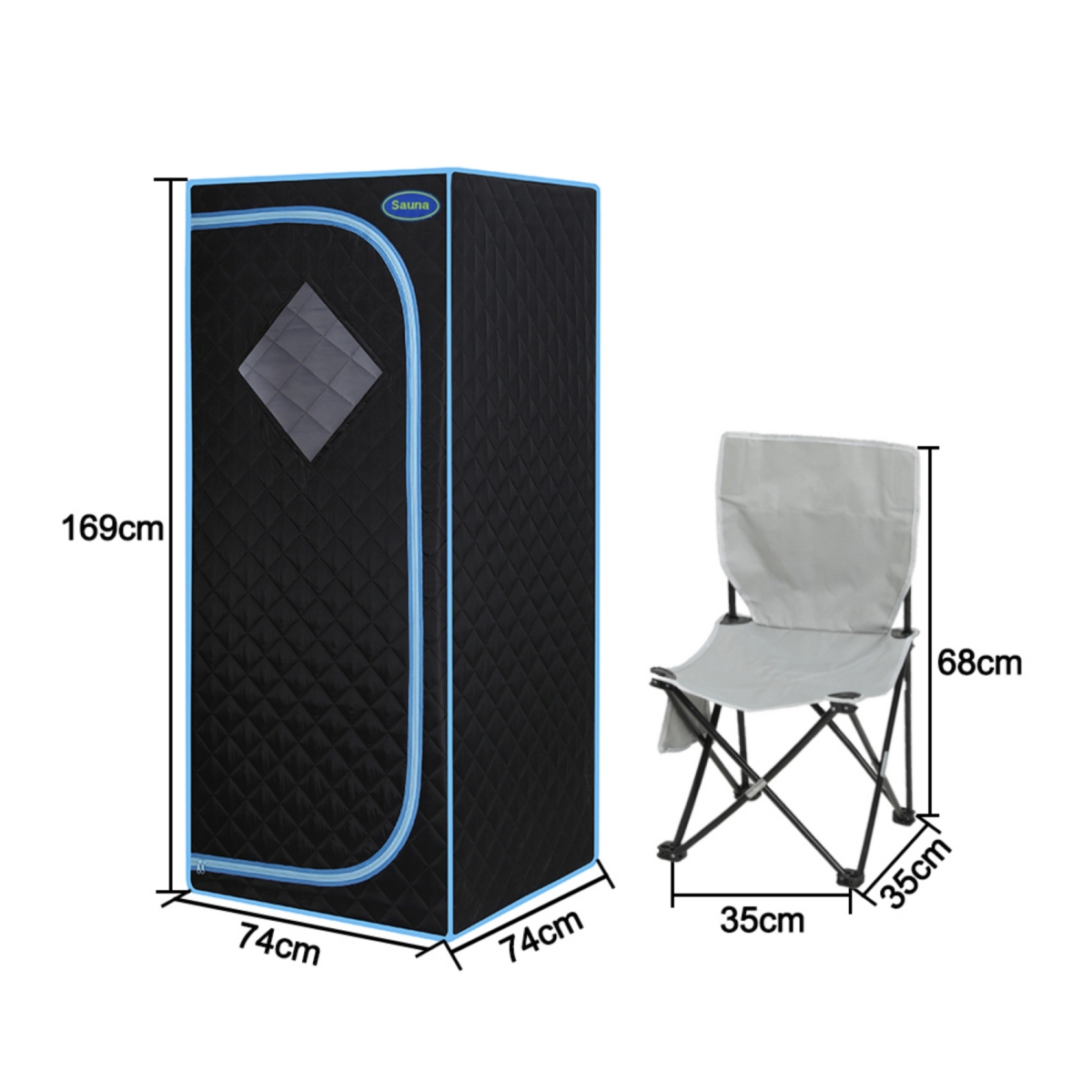 Streamdale Furniture Portable Full Body Home Steam Sauna Tent with Remote and Timer