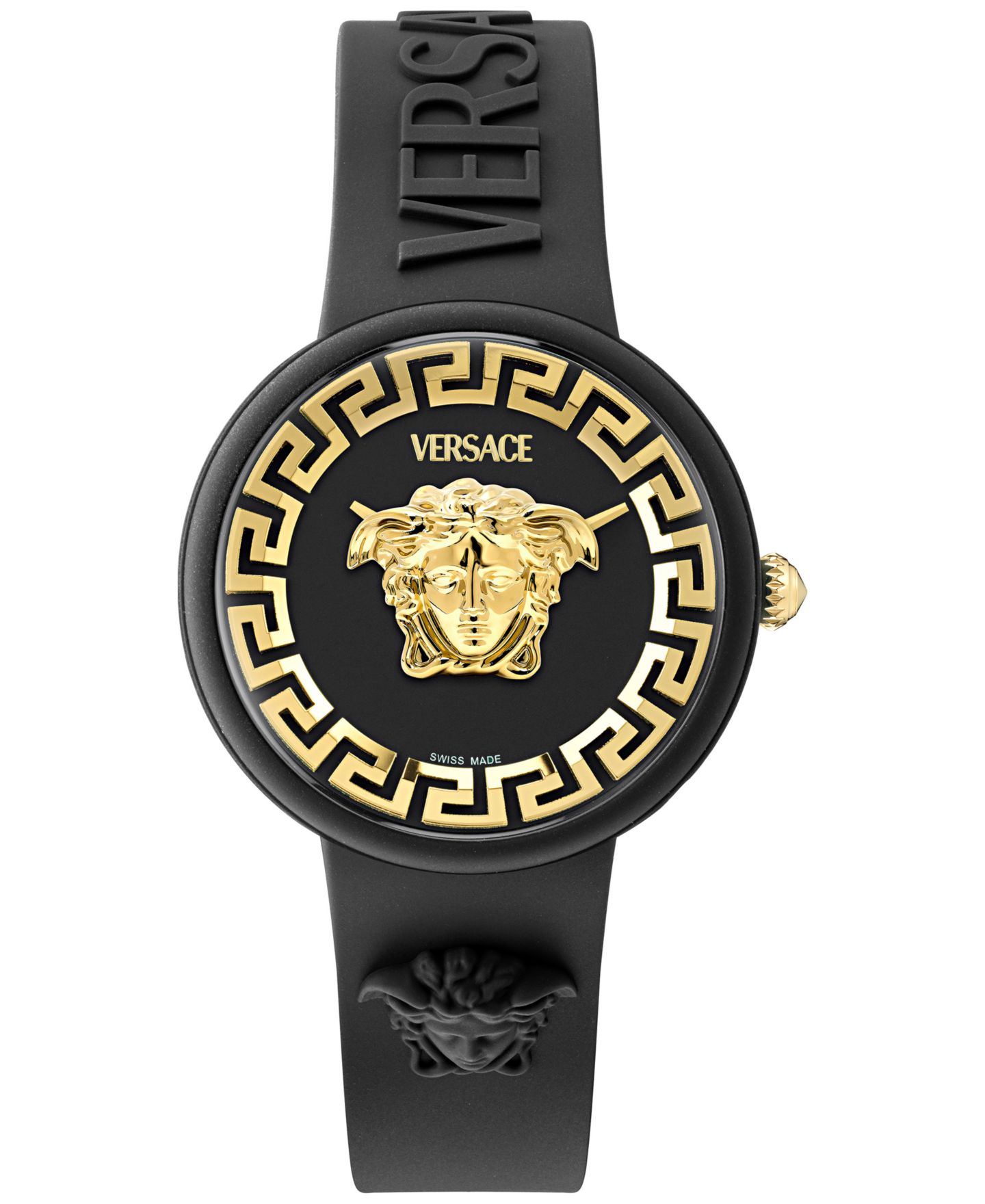 Женские часы Versace Swiss V-Pop Black Silicone Strap Watch 39mm — фото 2