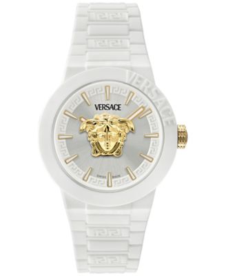 Men's Swiss V-Pop White Silicone Strap Watch 43mm