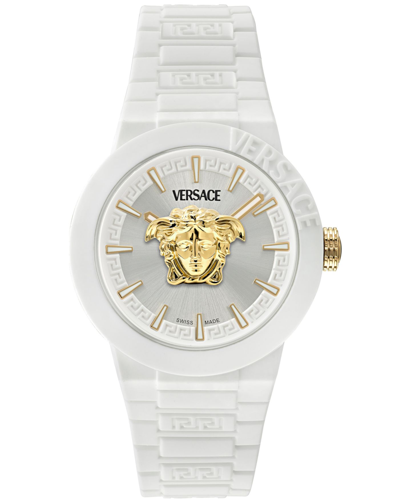 Мужские часы Versace Swiss V-Pop White Silicone Strap Watch 43mm — фото 2