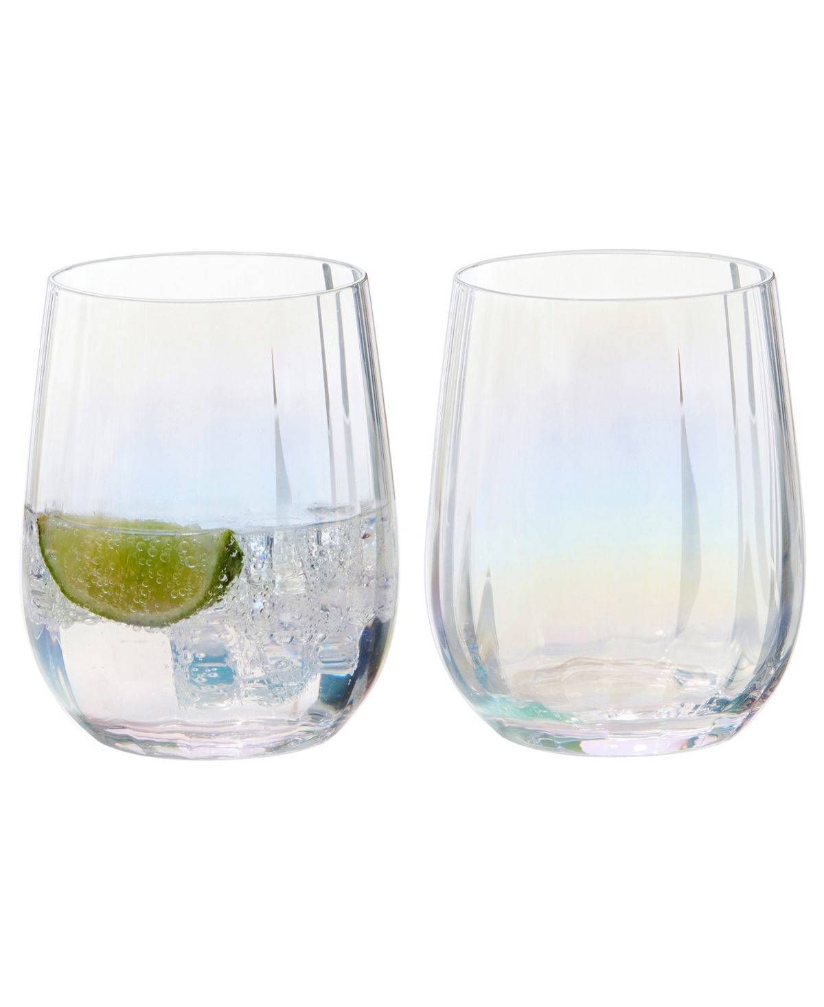 Anton Studio Designs Palazzo Double Old Fashioned Tumblers / Stemless Wines, Set Of 2 In Multicolor
