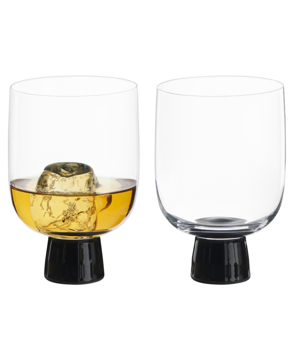 Anton Studio Designs Oslo Double Old Fashioned Tumblers, Set Of 2 In Black
