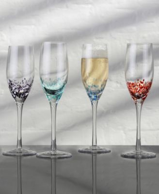 Speckle Champagne Flutes, Set of 4