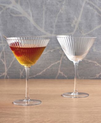 Empire Clear Cocktail Glasses, Set of 2