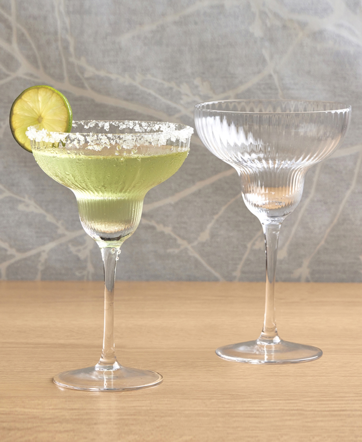 Anton Studio Designs Empire Clear Margarita Glasses, Set Of 2 In Clear