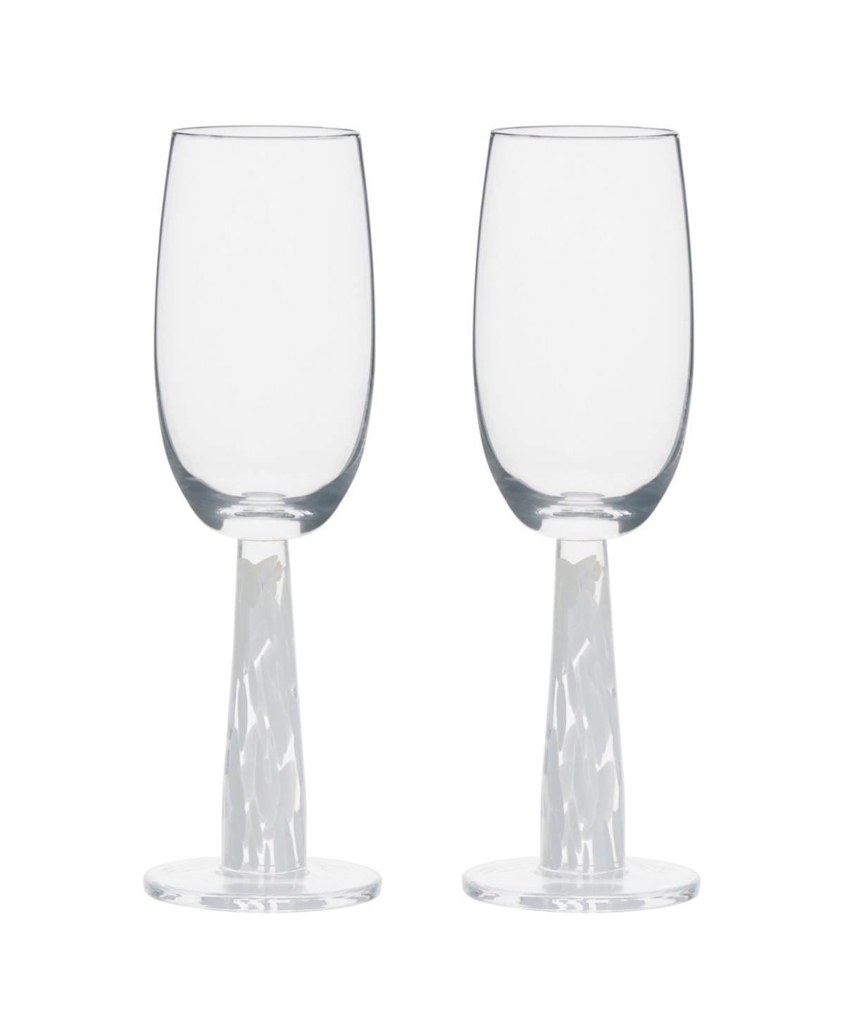 Anton Studio Designs Bjorn Champagne Flutes, Set Of 2 In White