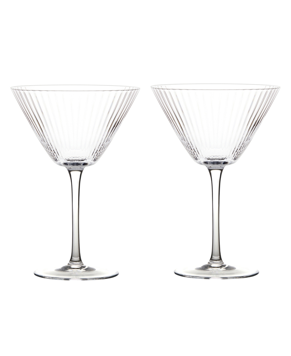 Anton Studio Designs Empire Clear Cocktail Glasses, Set Of 2 In Clear