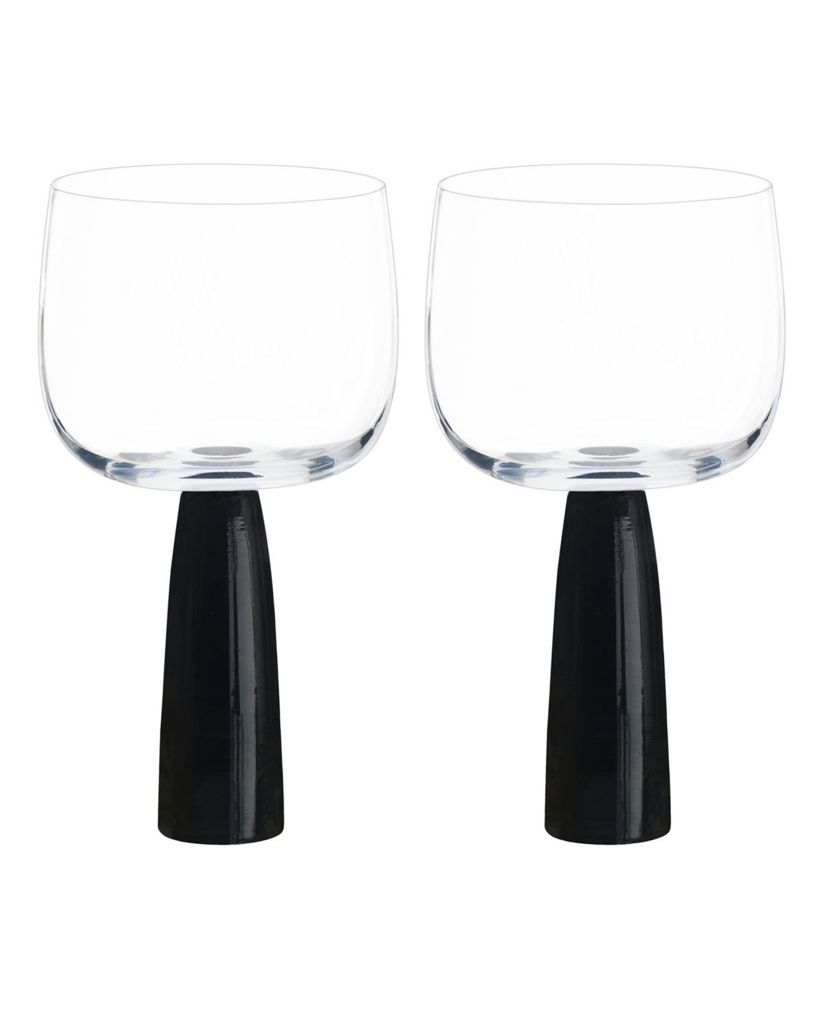 Anton Studio Designs Oslo Gin Glasses, Set Of 2 In Black