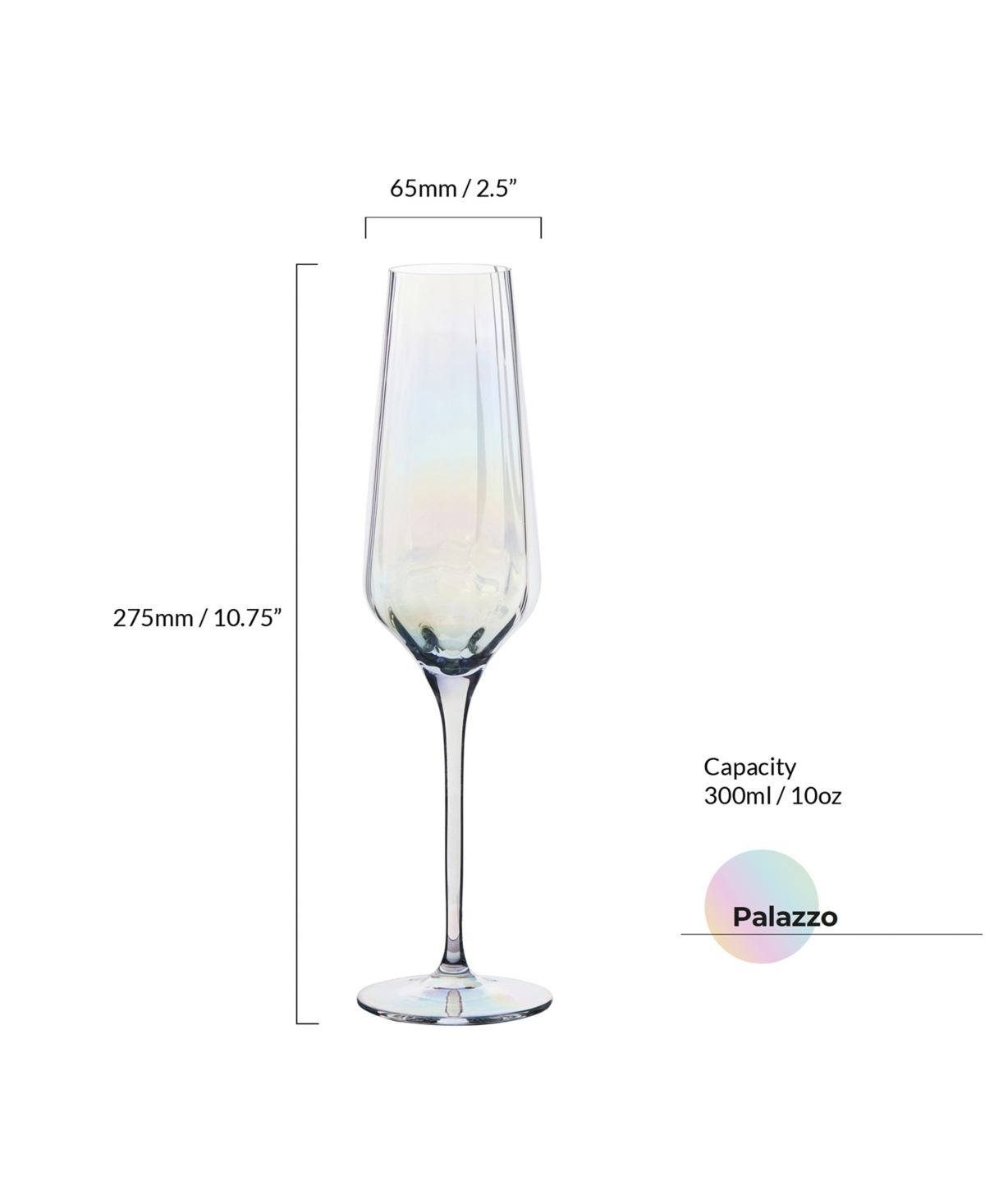 Anton Studio Designs Palazzo Champagne Flutes, Set Of 2 In Multicolor