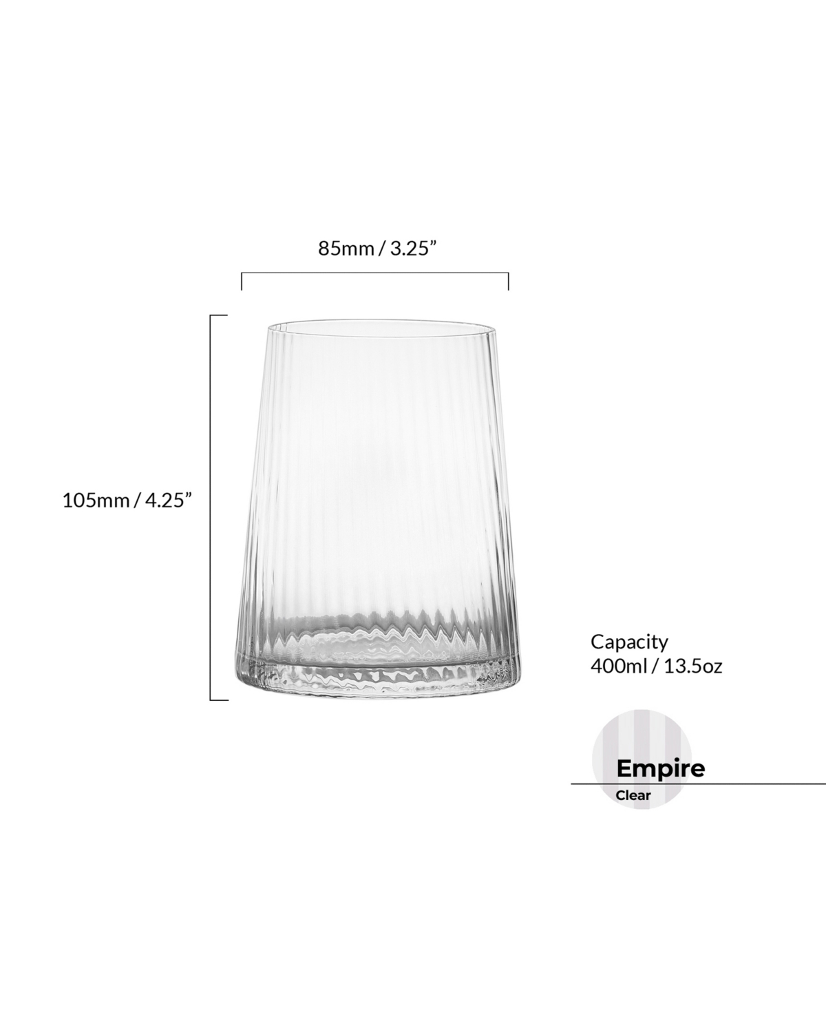 Anton Studio Designs Empire Clear Double Old Fashioned Tumblers, Set Of 2 In Clear