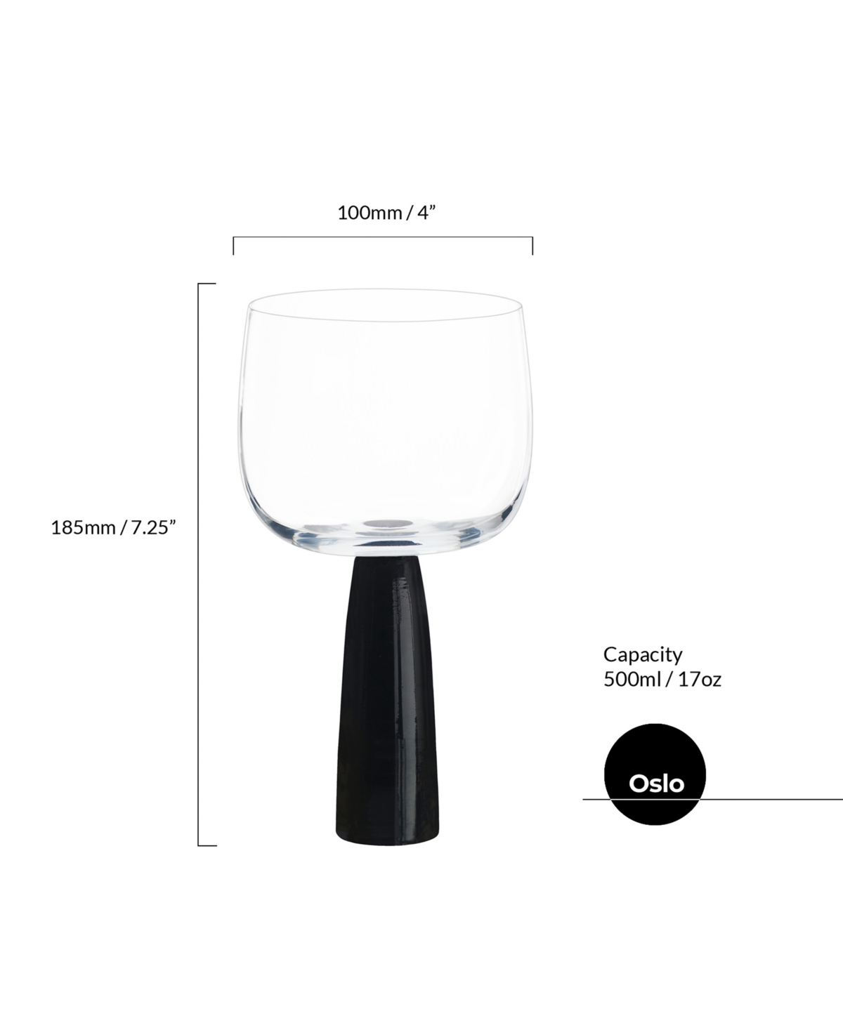 Anton Studio Designs Oslo Gin Glasses, Set Of 2 In Black