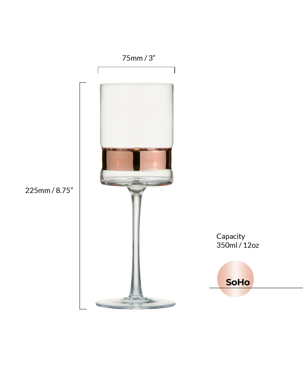 Anton Studio Designs Soho Wine Glasses, Set Of 2 In Bronze